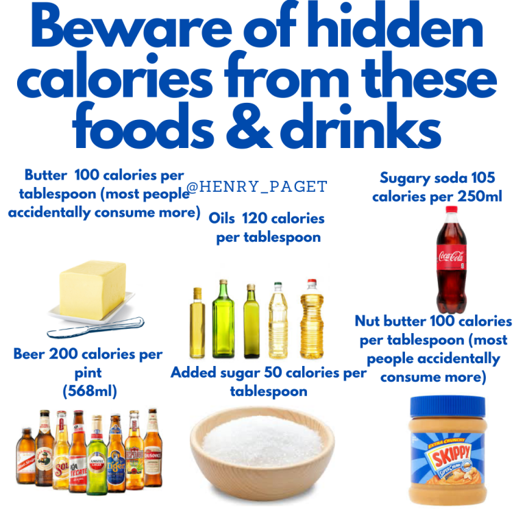 Hidden calories infographic